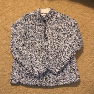 sherpa half zip jacket fleece fuzzy small medium